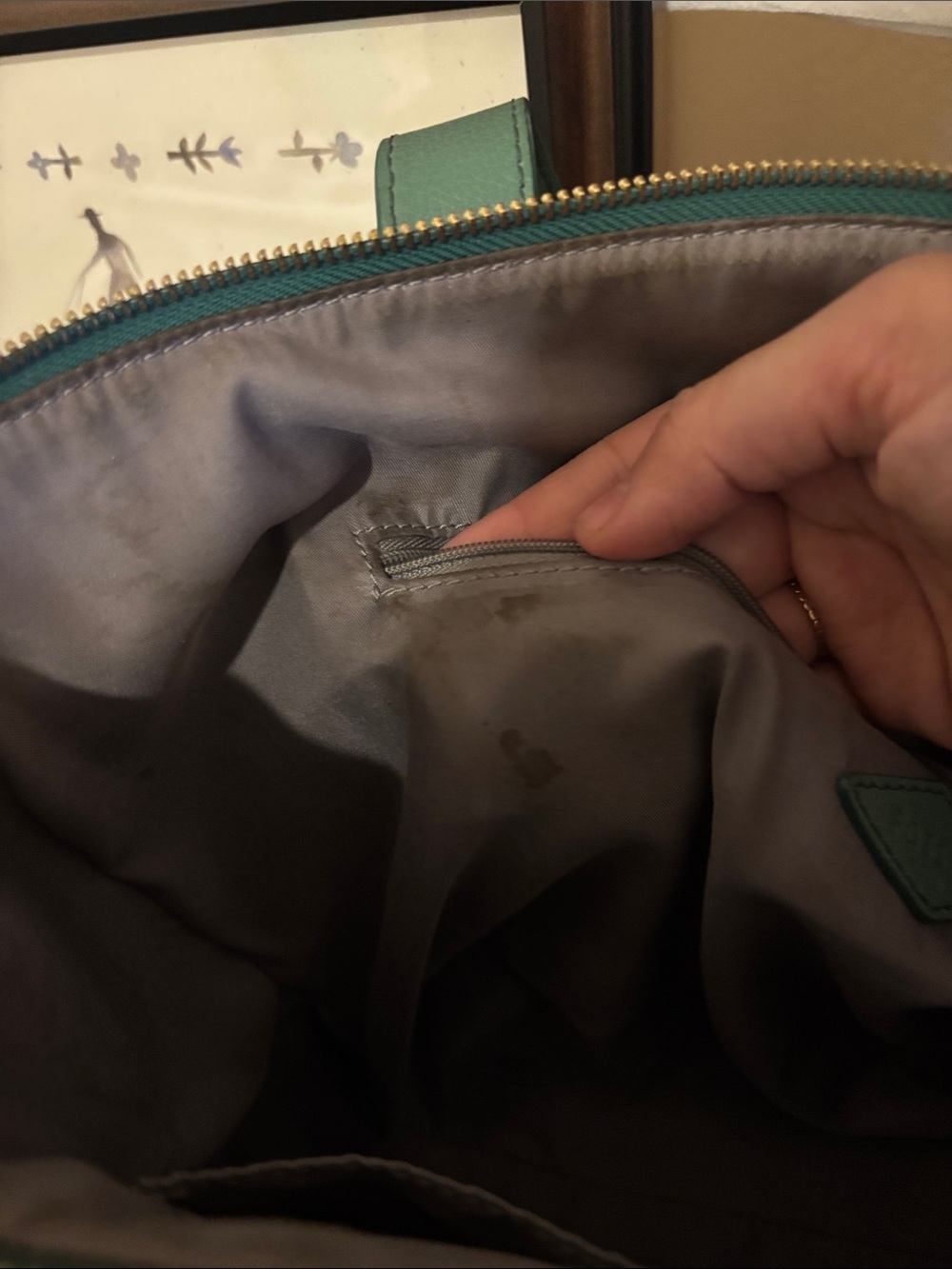 Fossil Sydney tote bag in Green - Picture 5 of 8